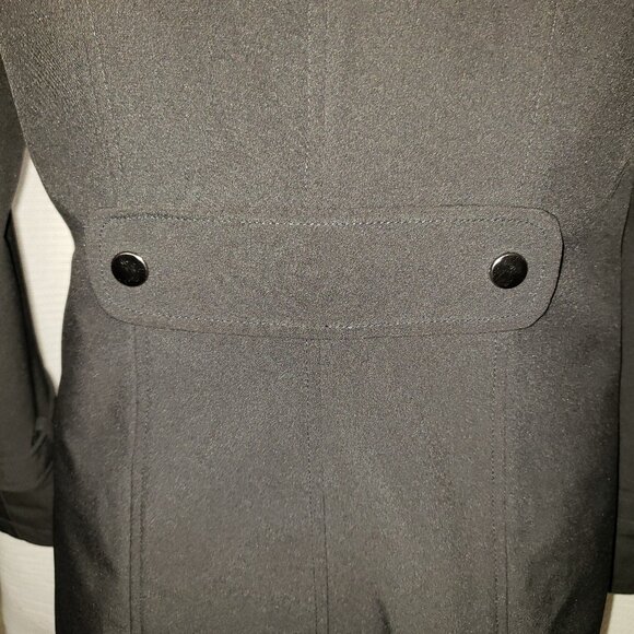 Kristen Blake black trench coat w/ red detail | Size Small - Picture 13 of 16